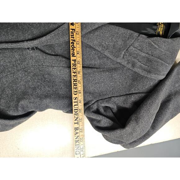 Marvin Richards Gray Wool Cashmere Blend Long Coat Size 12 Vintage Old Money - Picture 9 of 12